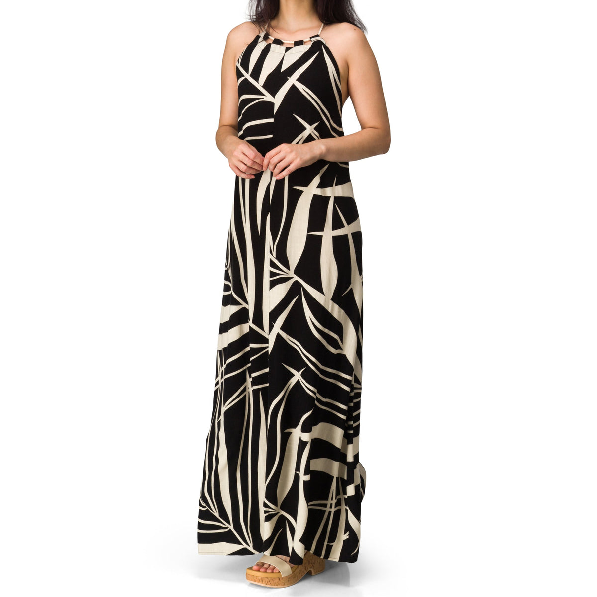 Reef Tori Linen Maxi Dress - Black