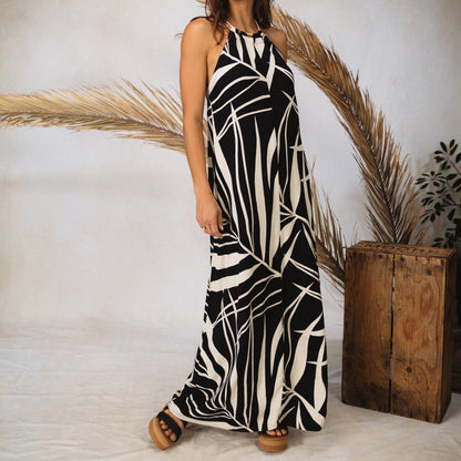 Reef Tori Linen Maxi Dress - Black