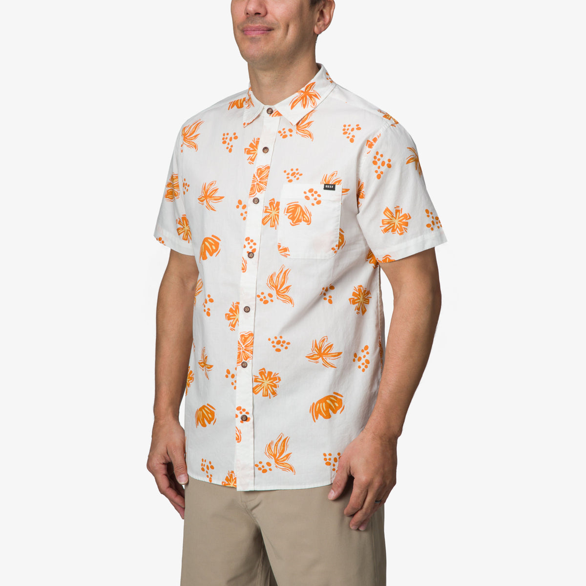 Reef Lawson Short Sleeve Shirt - Bright White