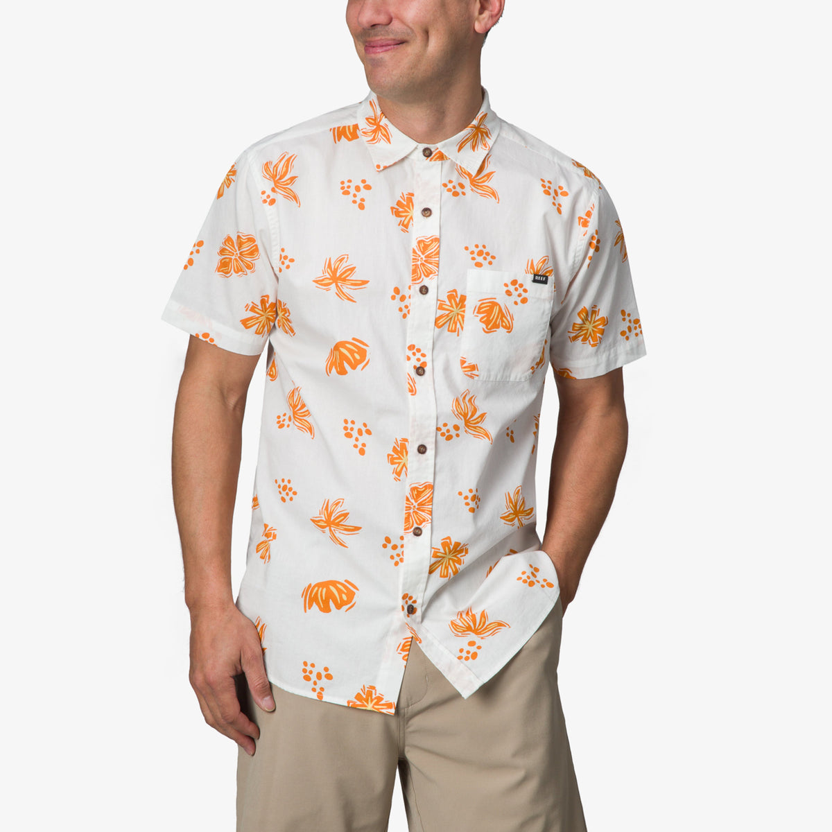 Reef Lawson Short Sleeve Shirt - Bright White
