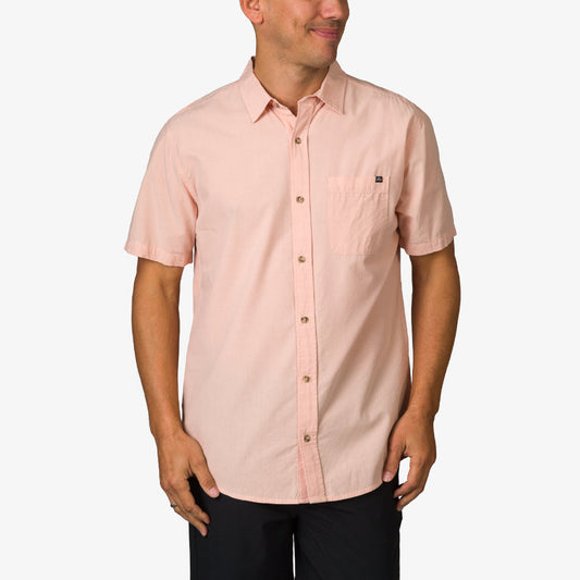 Reef Collins Ss Woven Shirt - Cameo Rose