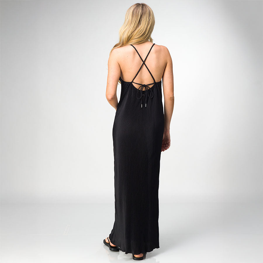 Reef Plisse Dress - Caviar