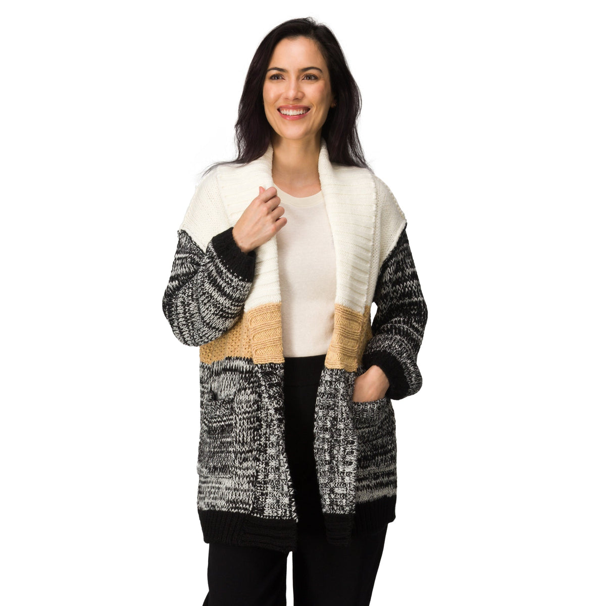 Reef Hazy Sweater Cardigan - Caviar