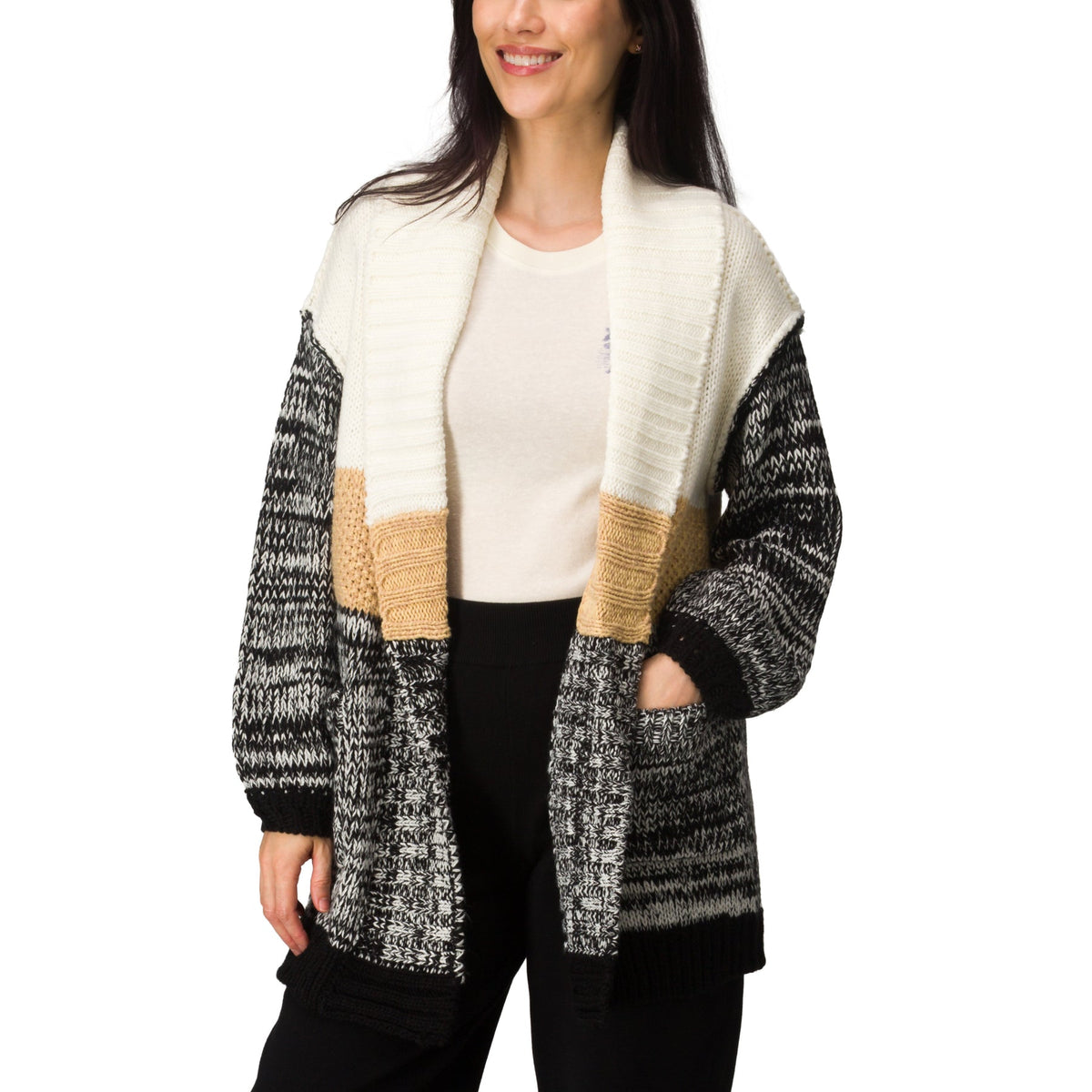 Reef Hazy Sweater Cardigan - Caviar