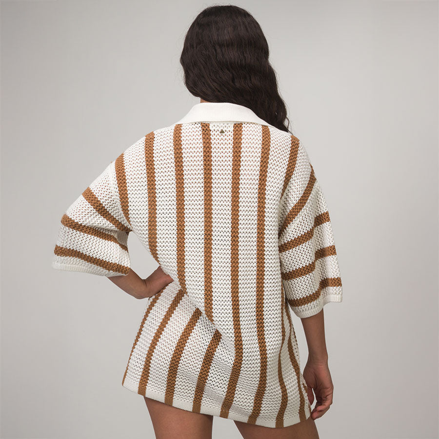 Reef Mika Button Down Top - Tobacco Brown