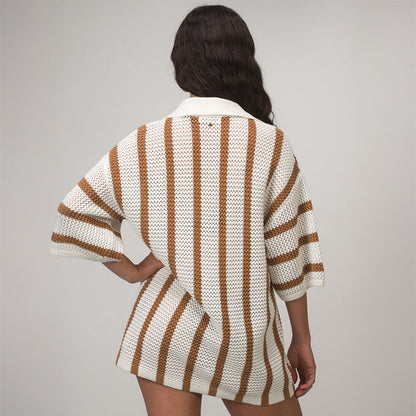 Reef Mika Button Down Top - Tobacco Brown