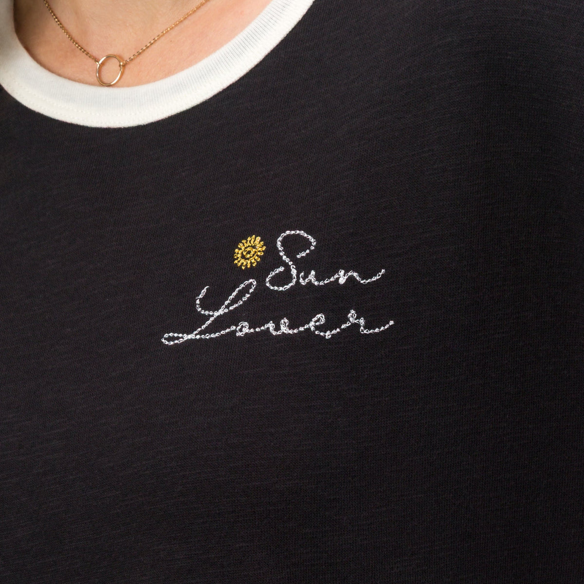 Reef Sun Lover Ringer Tee - Caviar