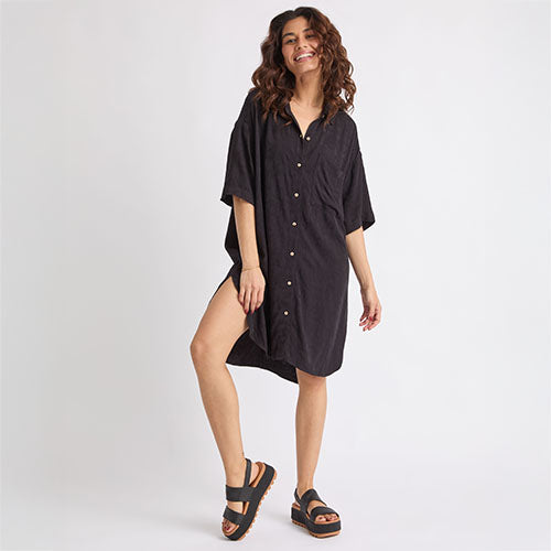 Reef Ollie Shirt Dress - Caviar