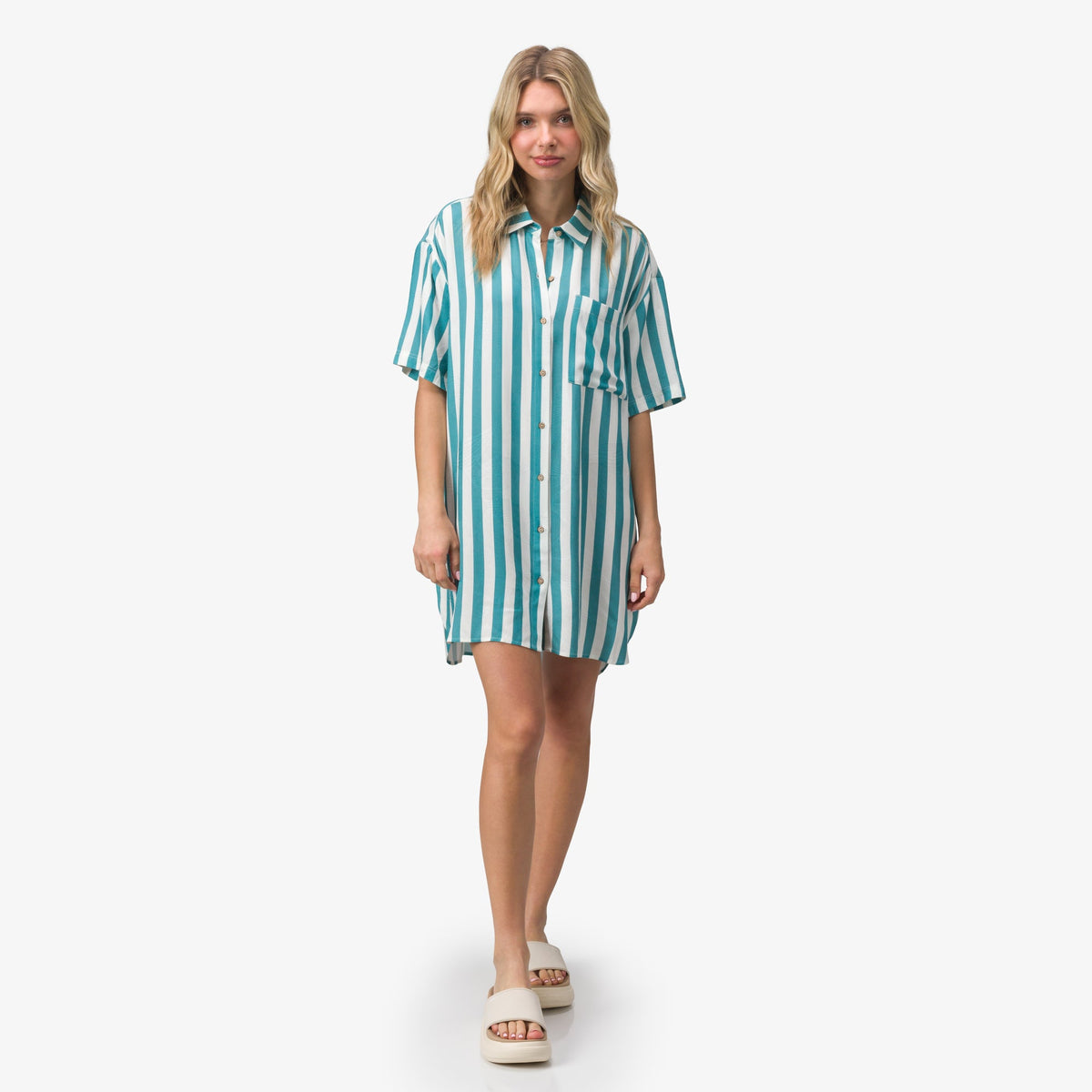 Reef Ollie Shirt Dress - Brittany Blue