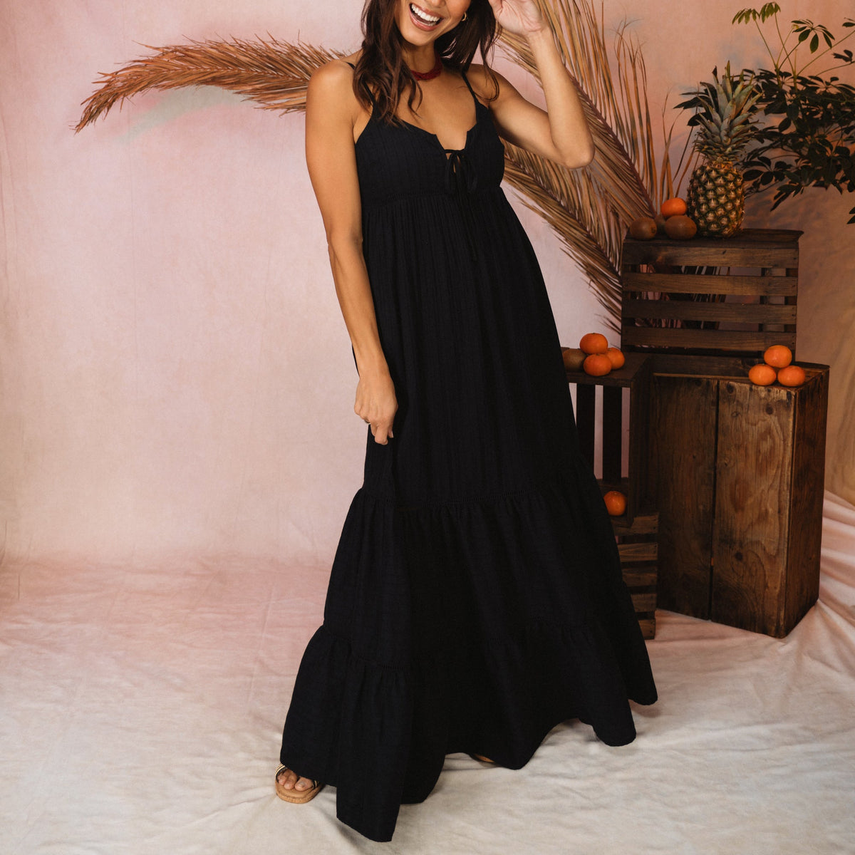 Reef Yuni Maxi Dress - Caviar
