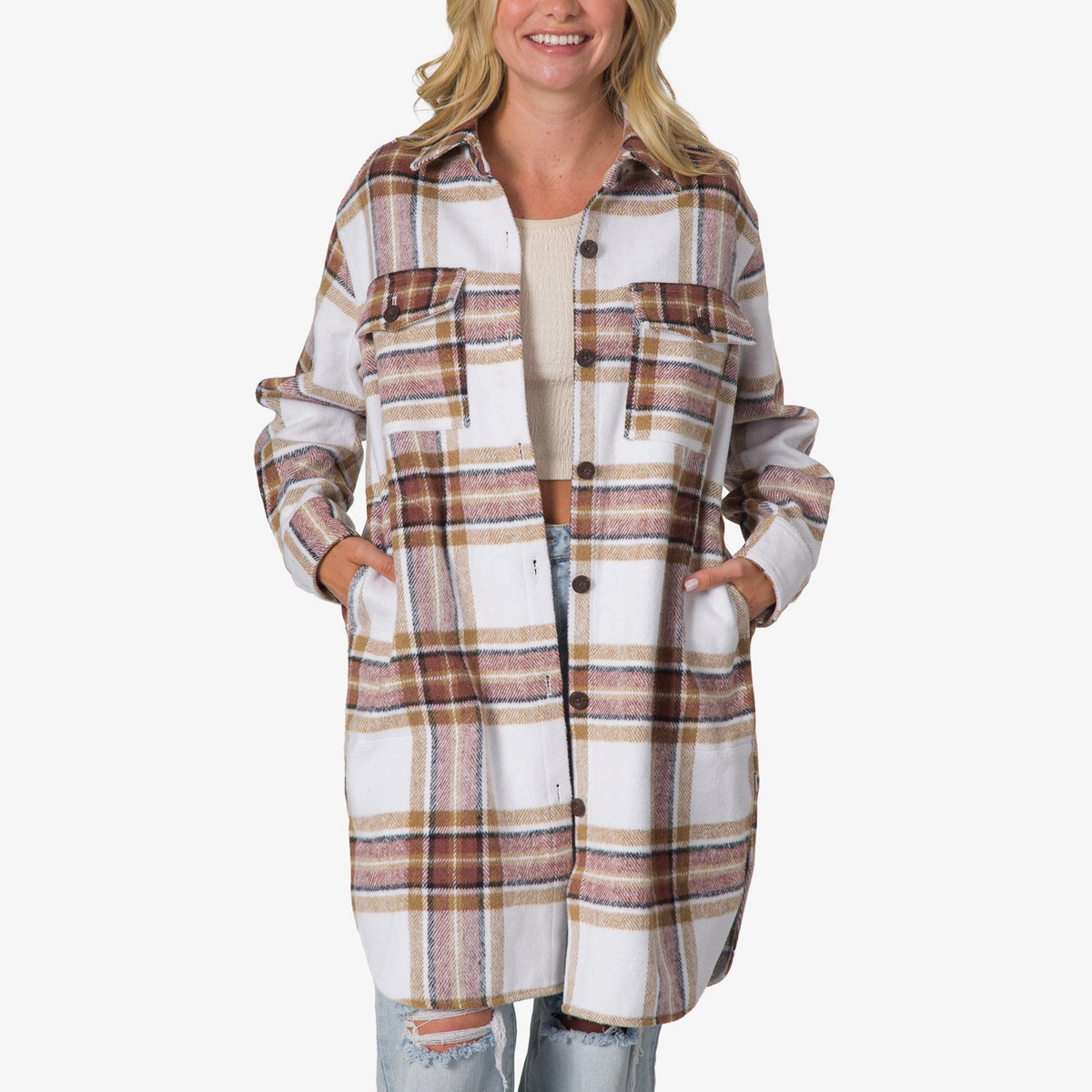 Reef Victoria Shacket - Marshmallow