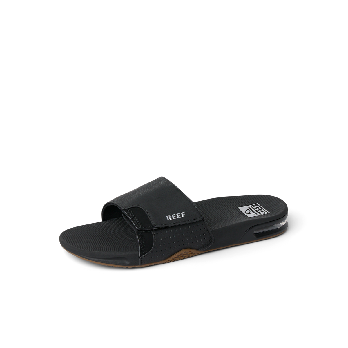 Reef Fanning Slide - Black/Silver