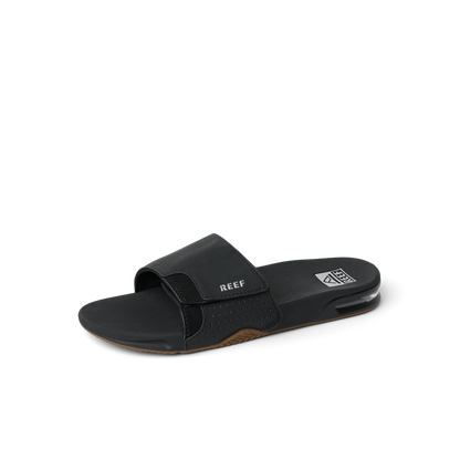 Reef Fanning Slide - Black/Silver