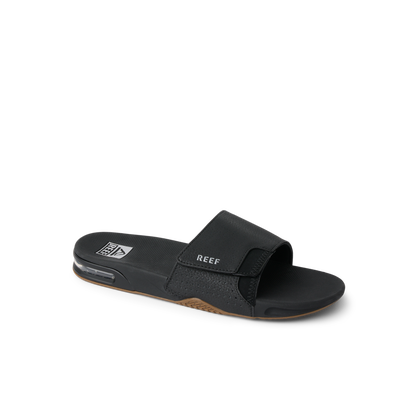 Reef Fanning Slide - Black/Silver