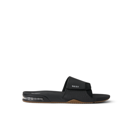 Reef Fanning Slide - Black/Silver