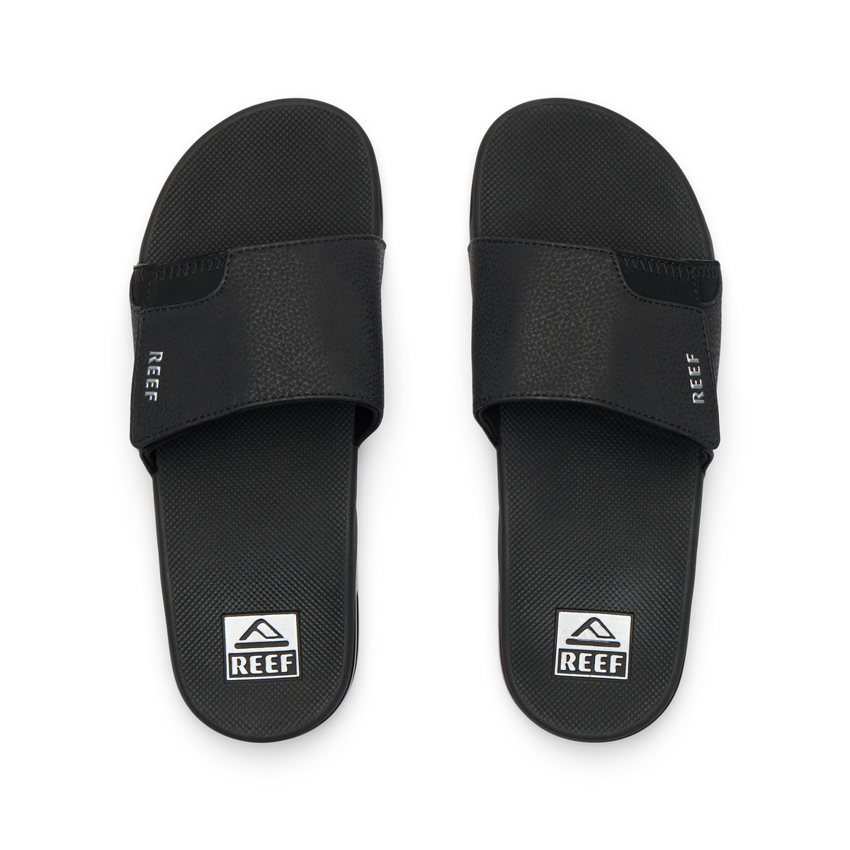 Reef Fanning Slide - Black/Silver