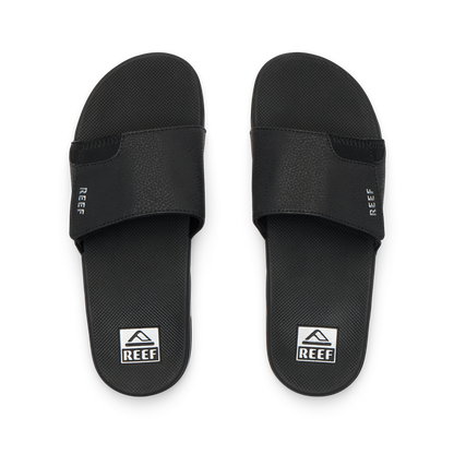 Reef Fanning Slide - Black/Silver