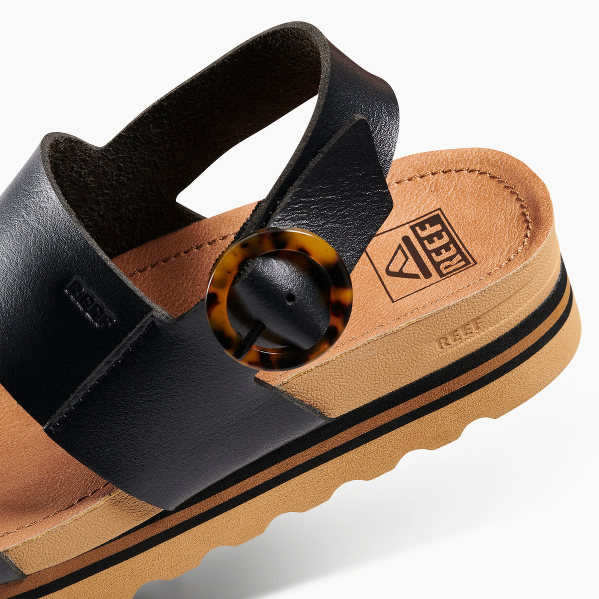 Reef Vista Hi Buckle - Black/Tan