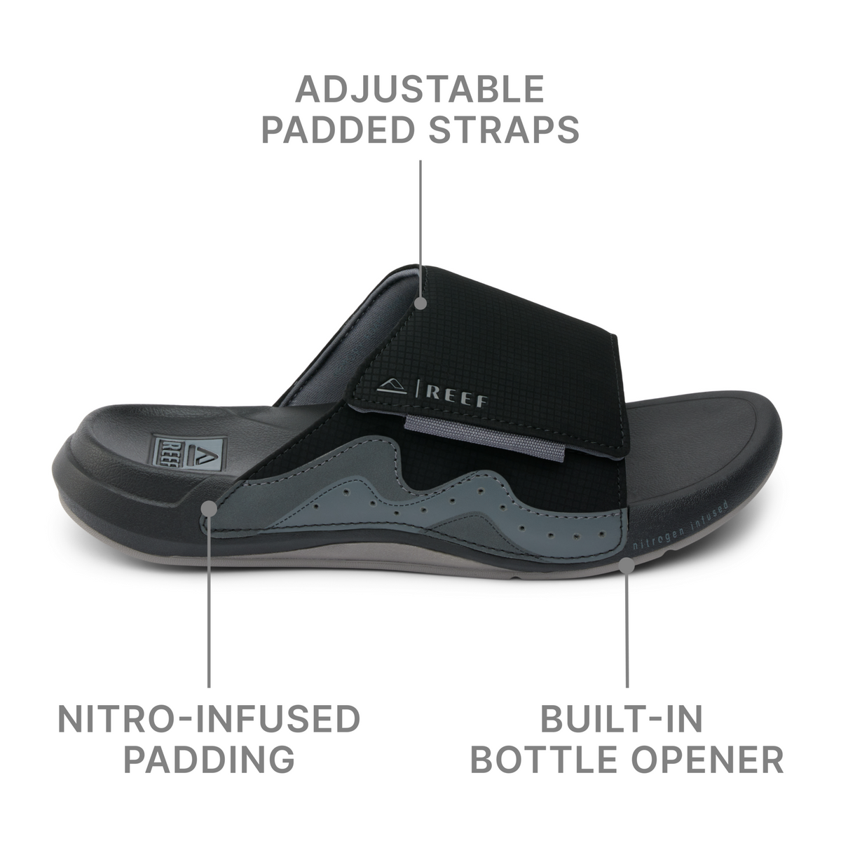 Reef Cruiser Slide - Black/Grey