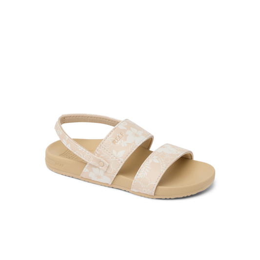 Reef Little Cushion Vista - White Floral/Tan