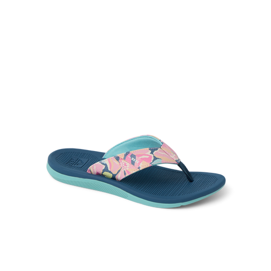 Reef Kids Santa Ana - Navy/Aqua Multi