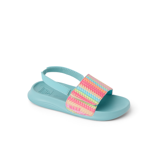 Reef Little Salty Slide - Aqua/Stripe
