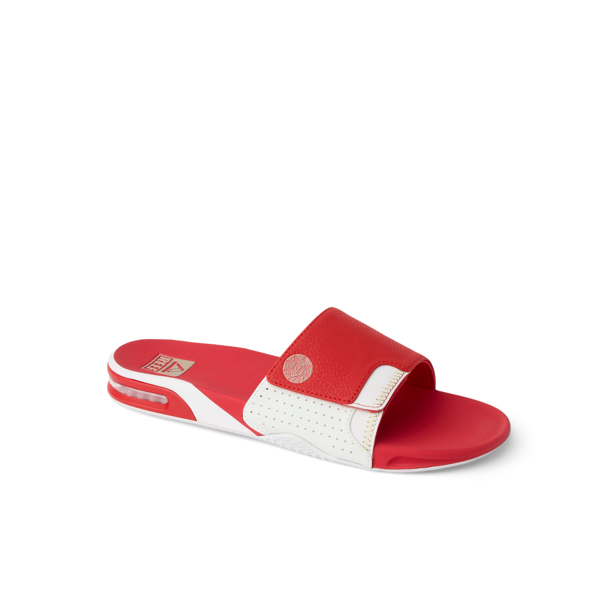 Reef Fanning Slide - Red/White/Gold