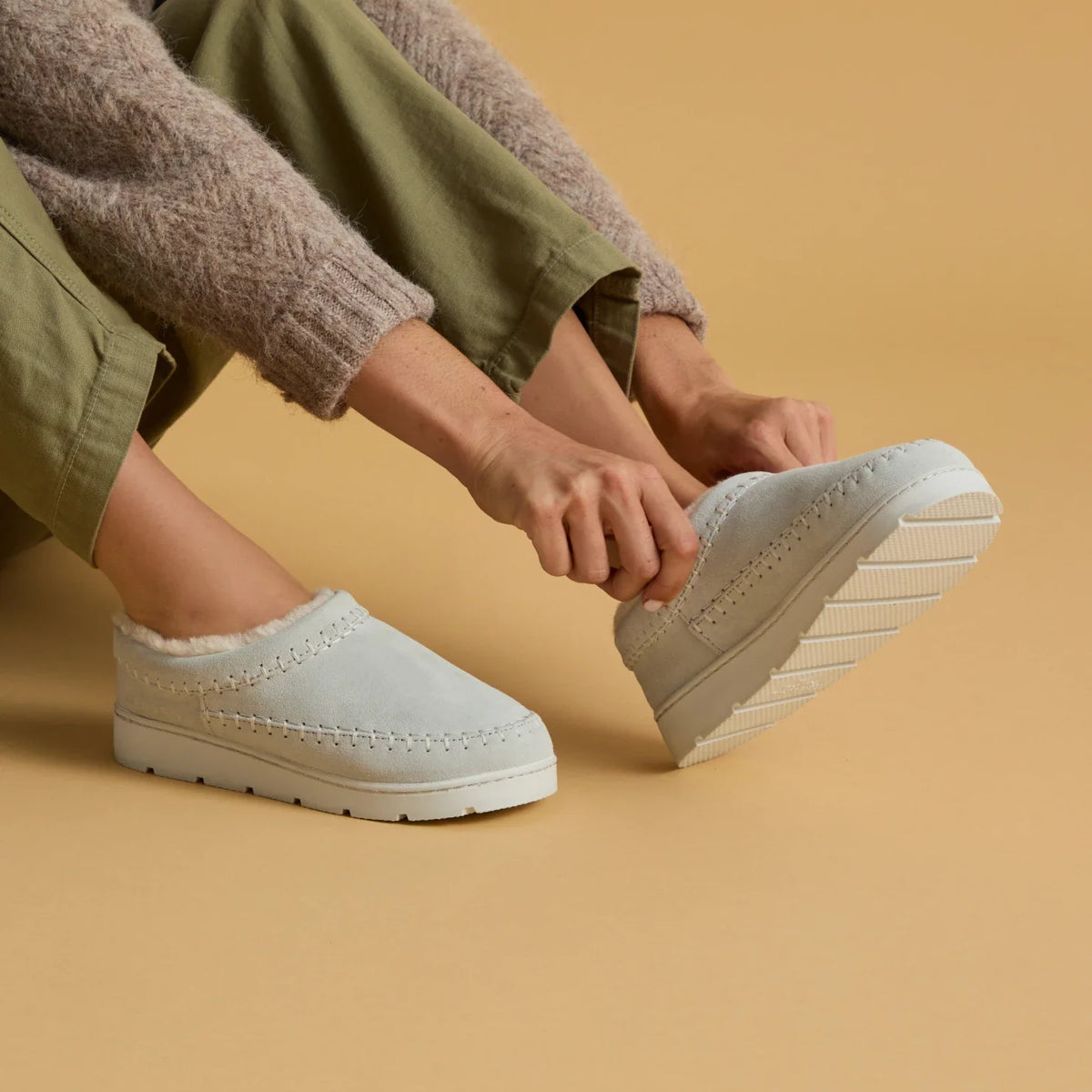 Reef Noa Slipper - Dusty Blue
