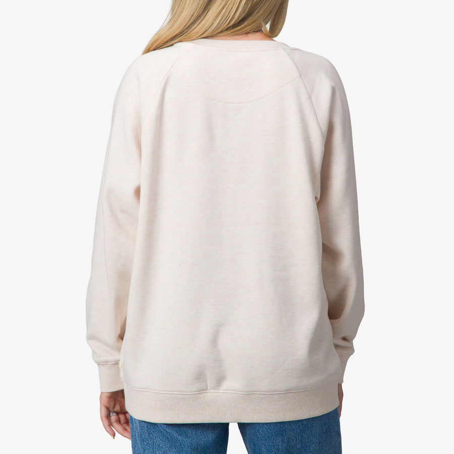 Reef Oversized Raglan Fleece - Oatmeal Heather