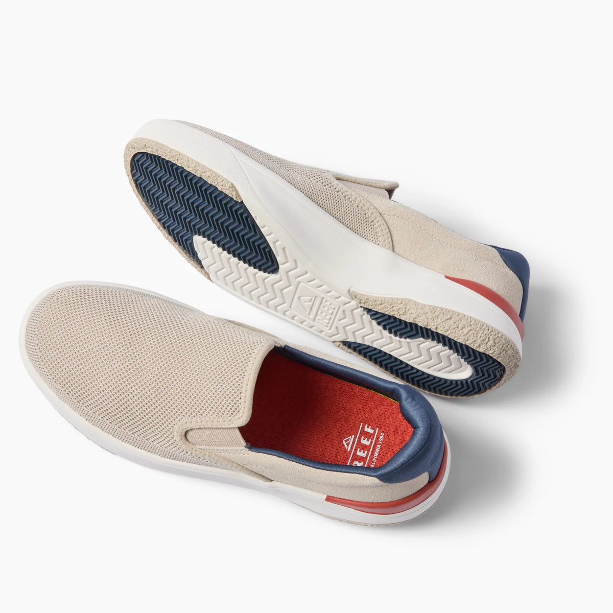 Reef Del Mar Slip On - Tan/White/Navy