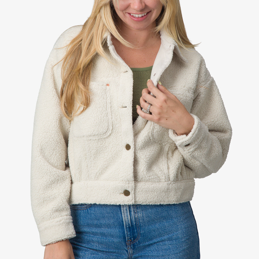 Reef Sammie Sherpa Jacket - Cream