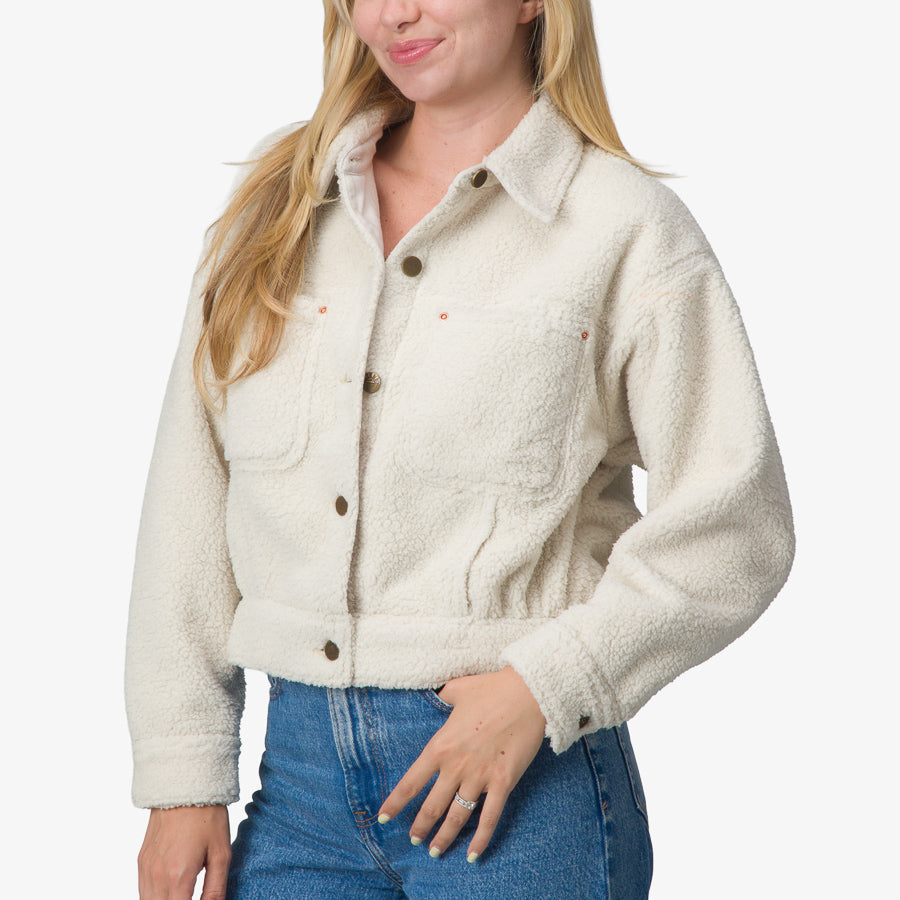 Reef Sammie Sherpa Jacket - Cream