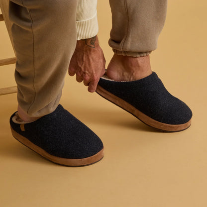Reef Eventide Slipper - Black Wool