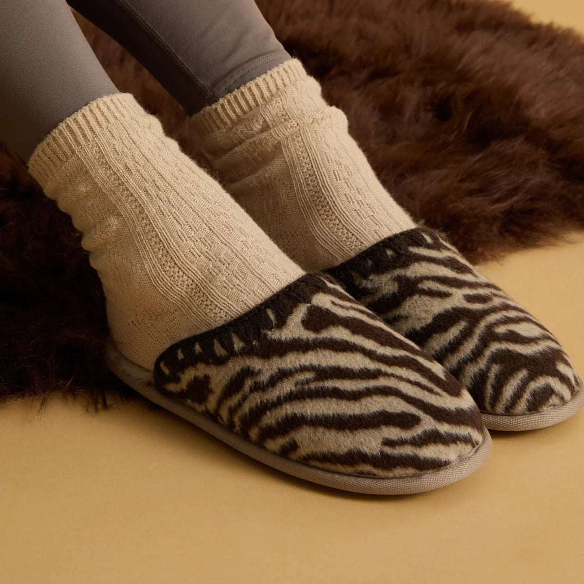 Reef Iryss Slipper - Choco Zebra